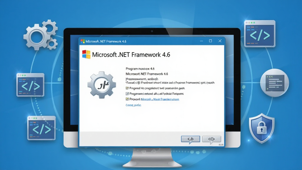 һ��չʾ Microsoft .NET Framework 4.6 �������������ͼ����������Ϊ������Ļ������ʾ��װ�򵼴��ڣ����ڱ���������ע 