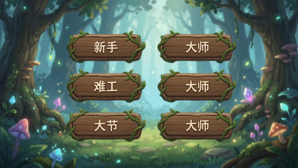 Chess Fantasy����ģʽѡ����棬���������������ѶȰ�ť��