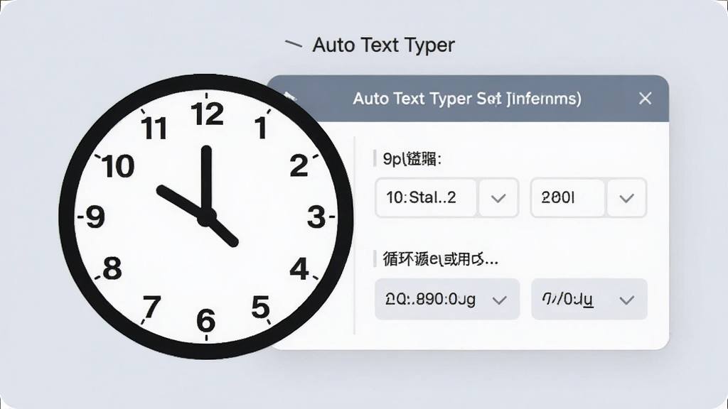 һ��չʾAuto Text Typer��ʱѭ�����빦�ܵ�ͼƬ����������һ��ʱ��ͼ����������������ϵĳ������������ʾʱ���趨��ѭ������ѡ�����Ϊ���ǳ��ɫ������Լ���������ʸɾ����޶���װ��