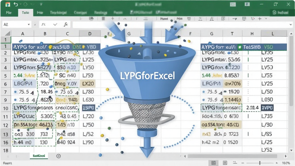 һ��չʾ LYPGforExcel ������ϴ���ܵĴ����ͼ������������һ��Excel���񣬱�����������ҵ����ݣ��Ҳ�������淶�����ݣ��м���һ��©����״�Ĺ���װ�ã�©���ϱ�ע��LYPGforExcel������������Ϊ���ҶԱ�ʽ��ͼ�����Ϊ��Լ����廭��ϸ�ڰ������ݿ���������������ͷָʾ�����ʸ��壬����ɾ����޶���Ԫ��