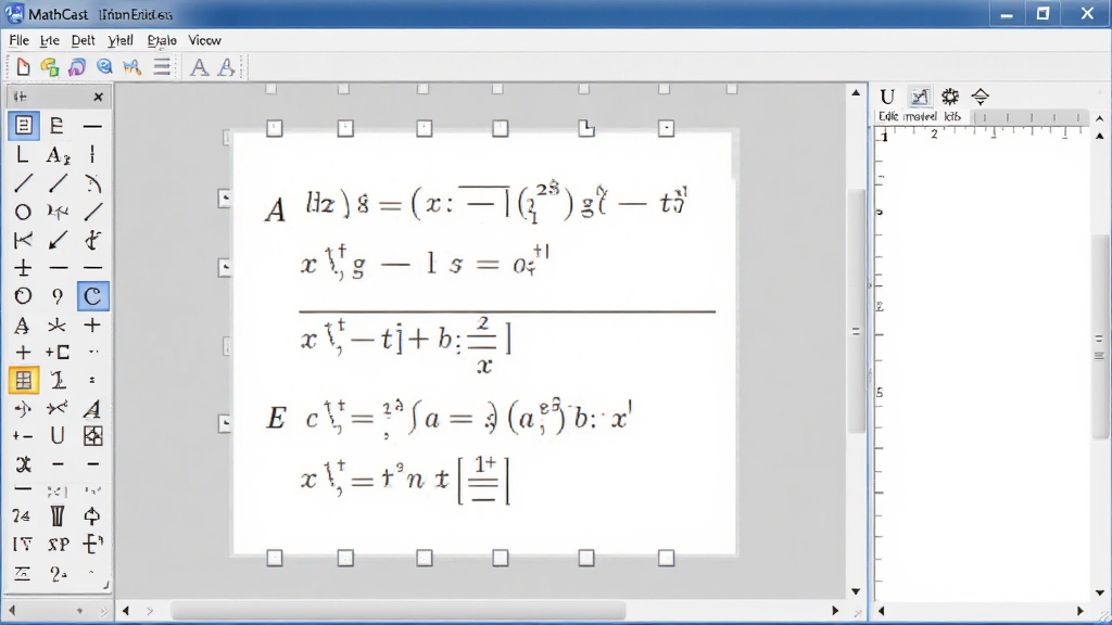 MathCast����������չʾ������Ϊ�������еĹ�ʽ�༭���ڣ����Ϊ���Ź��������Ҳ�Ϊ�༭���򣬲��������������Ű���ü�Լ������ϸ�ڰ���������ͼ�ꡢ��ʽԤ������Ͳ˵��������������ɾ����޶���Ԫ��
