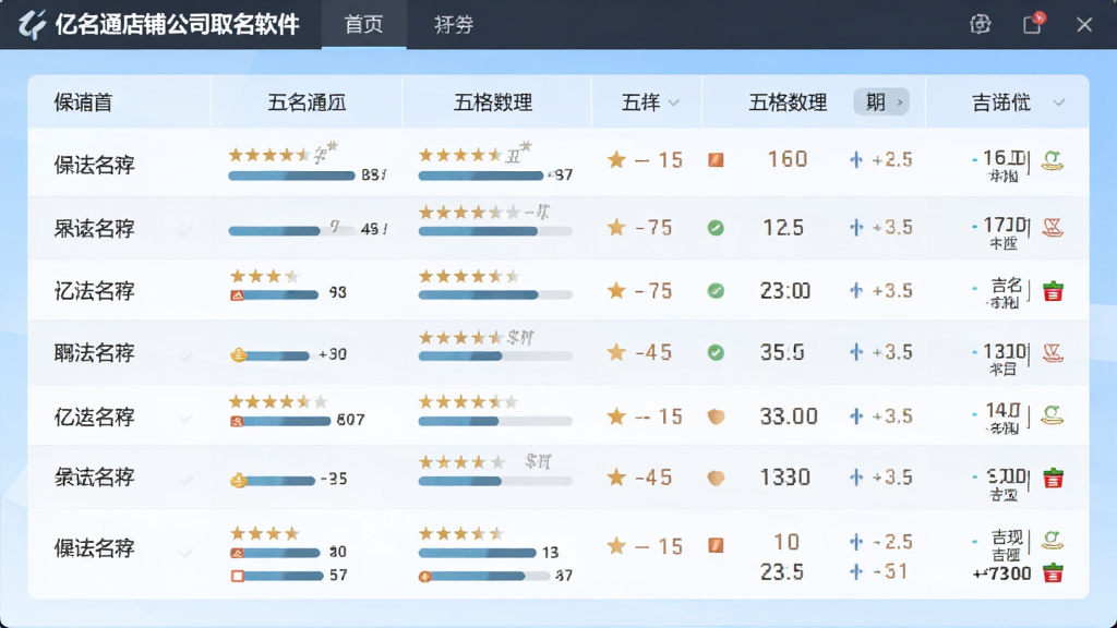 ����ͨ���̹�˾ȡ�������������ֽ��棬�����Ա�����ʽչʾ�����ѡ���ּ�����������÷֣��÷����Ǽ������ֱ�ʾ������Ϊǳ��ɫ���䣬������������ͨ���̹�˾ȡ��������ʾ�ڶ����������������רҵ���Ű����룬ϸ�ڰ����������ͼ��ױ�ʶ�����ʸ��壬�ɾ����޶���Ԫ��