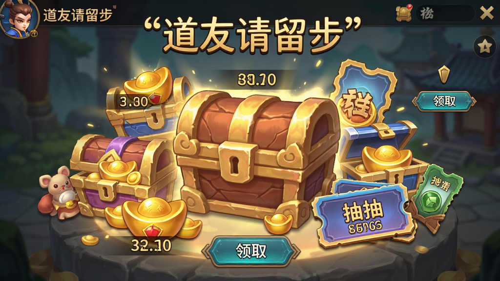 ����չʾ����������������Ϸ�еĸ�����ȡ���棬����Ϊ���ֱ��䡢Ԫ�����鿨ȯ�Ƚ�����Ʒ�ѵ�չʾ�����ֲ������ı�������ܽ�����Ʒɢ��ʽ�Ű棬���ΪQ�������ϷUI���棬ϸ�ڰ��������������Ч������������ǩ����ȡ��ť��Ԫ�أ������д�����������