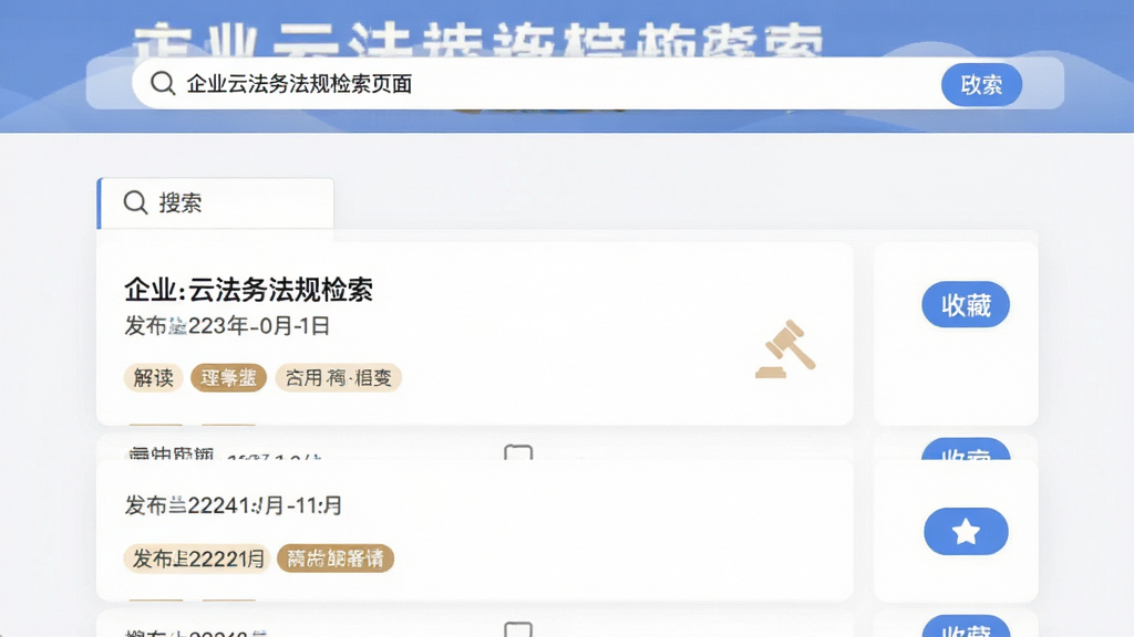 ����Ϊ��ҵ�Ʒ��񷨹����ҳ�棬����Ϊ������������·�����б����Ű���ÿ�Ƭʽ��ʽ���֣����Ϊ��ˬ����ϸ�ڰ�������ͼ�ꡢ������⡢�������ڡ������ǩ���ղذ�ť�����ʸ��塢�ɾ����޶���Ԫ��