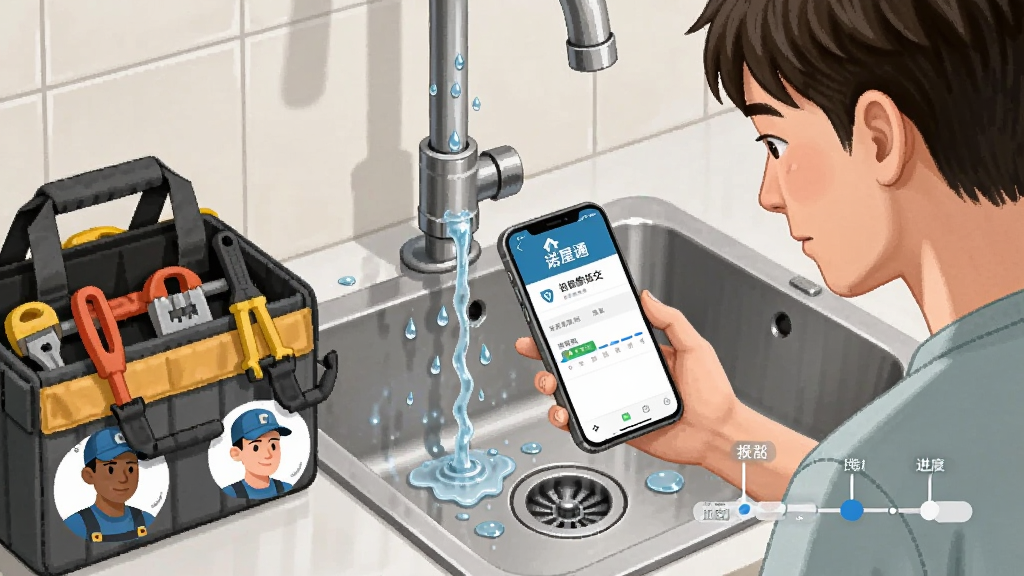 һλ����ס��վ�ڳ���ˮ�������ֻ�����©ˮ�ܵ����ֻ���Ļ��ʾ