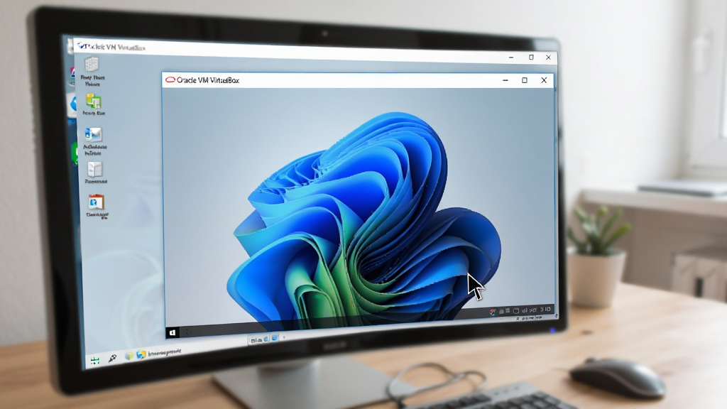 һ��չʾ Oracle VM VirtualBox ʹ�ü��ɵ�ʾ��ͼ�������ǵ�����Ļ����ʾ��������� Windows 10 �����棬�������޷�ģʽǶ���������棬������Ȼ���Ű��࣬���Ϊдʵ�칫������ϸ�������ָ��λ�ڴ��ڱ�Ե������Ϊģ���İ칫���������������ɾ����޶���Ԫ��