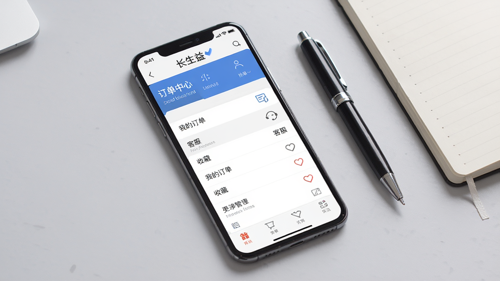 �������桱Ӧ�õĸ��������붩���������棬�ֻ���Ļ��ʾ�����б��͹��ܲ˵����������ҵĶ��������ͷ������ղء�����ڡ��ֻ�б����ǳ��ɫ�����ϣ��Ա���һ֧�ʺ�һ���ʼǱ������ֹ���������Լ����ϸ�����������ʸɾ����޶���Ԫ�ء�