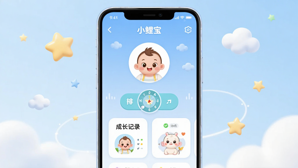 �����������һ����׿�ֻ����ֻ���Ļ��ʾ��С�𱦡����������棬�����������ͷ�����̰�ť�ͳɳ���¼��Ƭ������Ϊ��͵�ǳ��ɫ���䣬�ֻ���Χ���������Ǻ��ƶ�װ�Σ����岼�־��жԳƣ�������¿ɰ���ϸ�����ֻ��߿�Բ��ͼ�����������ʸ���ɾ����޶���Ԫ��
