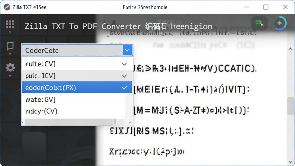 һ��չʾ Zilla TXT To PDF Converter ����ʶ�����ĸ���ͼ������Ϊ������������ʾ����ѡ�����������ȷ��ʾ���ı����ݣ�����Ϊ����չʾ���Ű��࣬���Ϊ�Ƽ��� UI չʾͼ��ϸ�ڰ��������ı���ѡ������������ַ��ţ�����ϸ�壬�����ɾ����޶���Ԫ�ء�