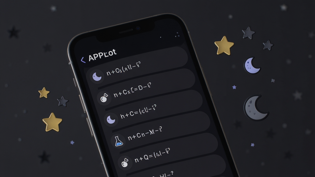 һ��չʾ��ѧ����ʽAPP�ղؼк�ҹ��ģʽ�����ͼƬ���������ֻ���Ļ��ʾ���ղصķ���ʽ�б�����ɫ�������Ա�������ͼ�������ͼ�꣬���������ɫ���������ҹ��磬ϸ�ڰ������������ֺ�ͼ�꣬���ʸ��壬�ɾ����޶���Ԫ��
