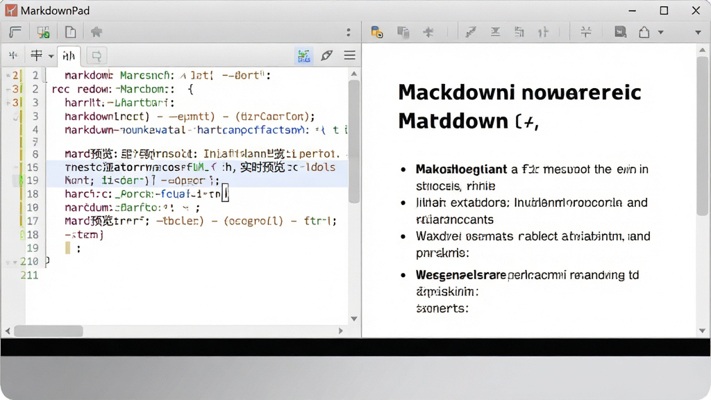 MarkdownPad ʵʱ˫��Ԥ��������д������չʾһ��������ʾ������Ļ���Ϊ�����﷨������ǵ� Markdown Դ��༭�����Ҳ�Ϊ�Ű湤����Ԥ��Ч�������༭���й����������һ�ι��ڡ�ʵʱԤ������˵�����֣�Ԥ����ͬ����ʾ�Ӵֱ�������Ŀ�����б���������ɫ��ǳ�����ɫΪ��������ɾ���ˬ������ϸ������㣬ͻ���������ơ�MarkdownPad���ڱ�������λ��
