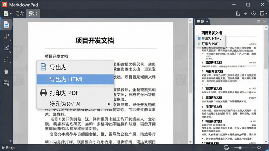 MarkdownPad ���ʽ�������ܲ���ʾ�⣬����չʾ�������ļ������˵������б����˵��и�����ʾ������Ϊ HTML���롰��ӡΪ PDF������ѡ������пɼ�һƪ���Ű���ɵ� Markdown �ĵ����ĵ�����Ϊ����Ŀ�����ĵ������Ҳ�Ԥ������ʾ��ʽ�������½����ݣ����廭���������࣬����������ɫ����ͣ��������ơ�MarkdownPad�������ڴ��ڱ���λ��