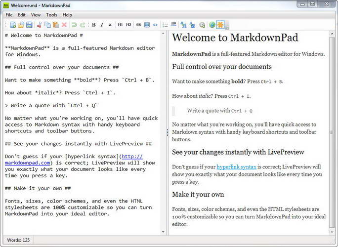 MarkdownPad �������ܽ����ͼ