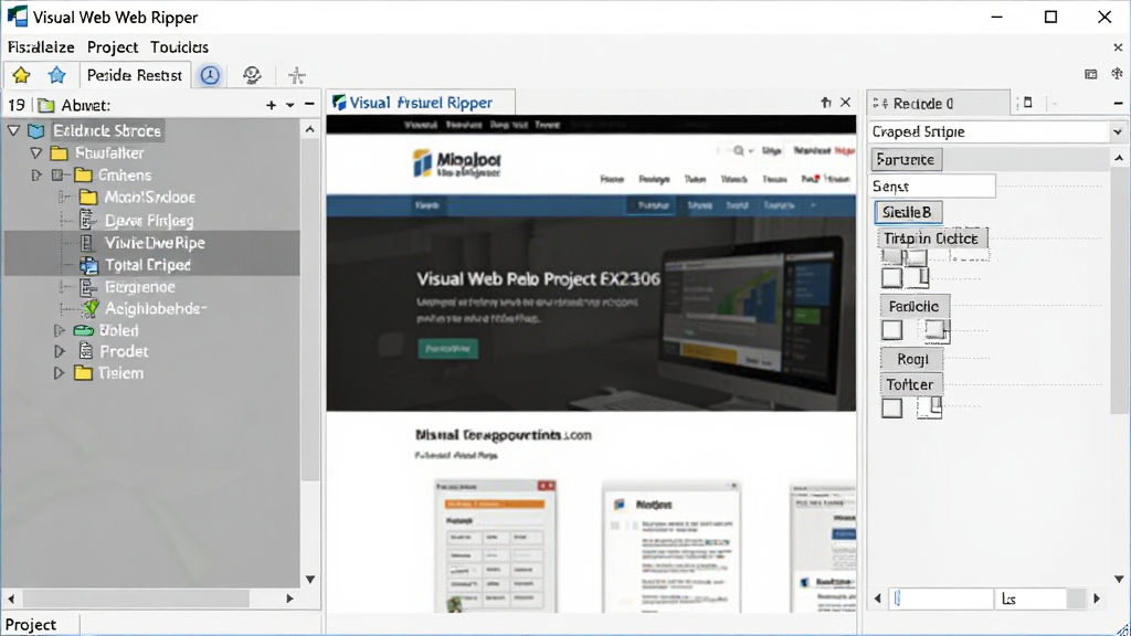 Visual Web Ripper �����������ͼ��չʾ���ӻ��ɼ���Ŀ���ô��ڣ����Ϊ��Ŀ��״�ṹ���Ҳ�Ϊ��ҳԤ�����ֶ�ӳ�����򣬽�������רҵ�������������ɾ��޶���Ԫ��