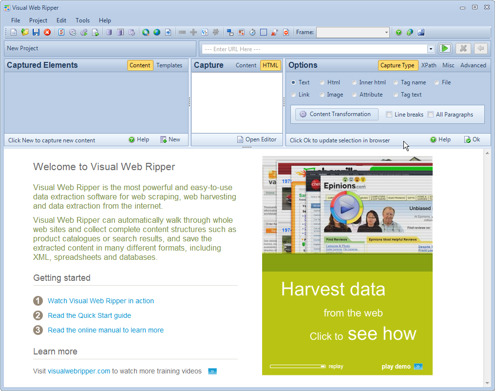Visual Web Ripper �ɼ��������ý��� ��׿��