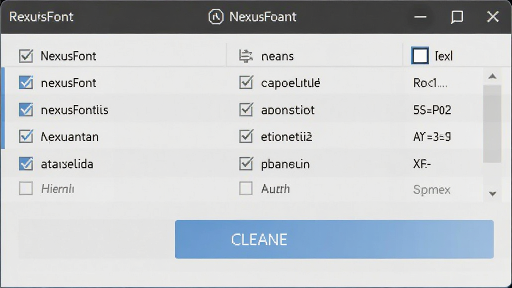 һ�ŵ�����Ļ��ͼ��չʾNexusFont�����е������������ܽ��棬�������й�ѡ���������ť������Ϊǳ��ɫ�����Ϊʵ�ù��߷磬ϸ�ڰ��������İ�ť���ֺ�������б������ʸ��壬�ɾ����޶���Ԫ��