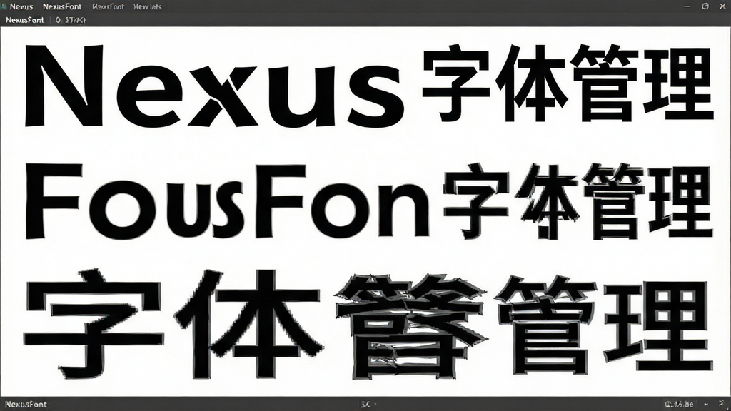 һ��NexusFont��������Ա���ͼ�Ľ�ͼ�������в���չʾ�����ͬ�����ͬһ�����֣���������Ϊ��NexusFont ���������������Ϊ��ɫ��������ɫΪ��ɫ�����Ϊ���칫�磬ϸ�ڰ���������������������������У����ʸ��壬�ɾ����޶���Ԫ��