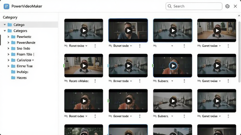 һ��չʾPowerVideoMaker�زĿ���������ͼƬ�����������Ϊ�����ļ��У��Ҳ�Ϊ��Ƶ����ͼ���񣬶����������򣬽�����ˬ���������룬���ʸɾ����޶���Ԫ��