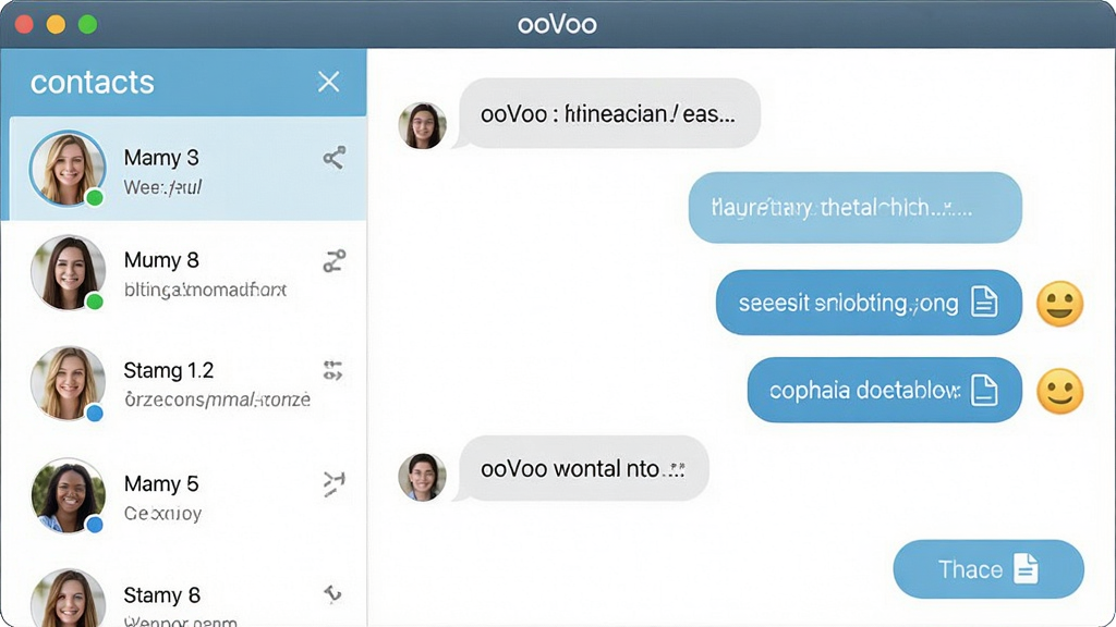 һ��չʾooVoo������������ͼƬ������Ϊ���촰�ڣ�����Ϊ�����ϵ���б����Ҳ������������򣬷��Ϊ���¼�Լ��ϸ�ڰ����������ݡ�����ͼ�ꡢ�ļ����䰴ť�����ʸ��壬�ɾ����޶���Ԫ��