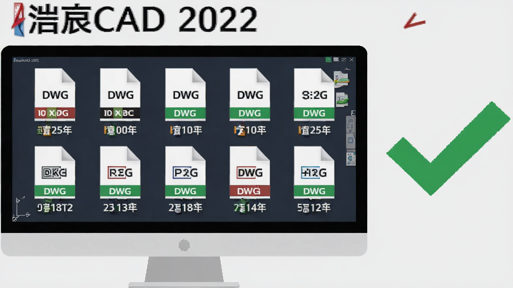 һ��չʾ�Ƴ�CAD 2022������DWG�ļ������Թ��ܵ�ʾ��ͼ������������һ̨������Ļ����Ļ����ʾ�Ŷ��DWG�ļ�ͼ���������У��ļ�ͼ���Ա�ע�Ų�ͬ�汾�ţ���Ļ�Ҳ���һ����ɫ�ĶԹ���ǣ���ʾ���ݳɹ��������������죬���ñ�ƽ����ƣ�����Ϊǳ��ɫ�����������ɾ����޶���Ԫ��
