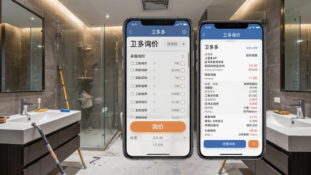 һ�Ź��̲ɹ�����ͼ���������������APP������ѯ��ҳ�棬����������ʩ���ľƵ������䣬����Ϊ�ֻ�����������ʩ���ֳ�ǰ�����Ű�ͻ��ѯ�۰�ť�����Ϊ���񹤳̷磬ϸ�ڰ����ɹ��嵥�ͱ��۵������ʸ���ɾ��޶���Ԫ��