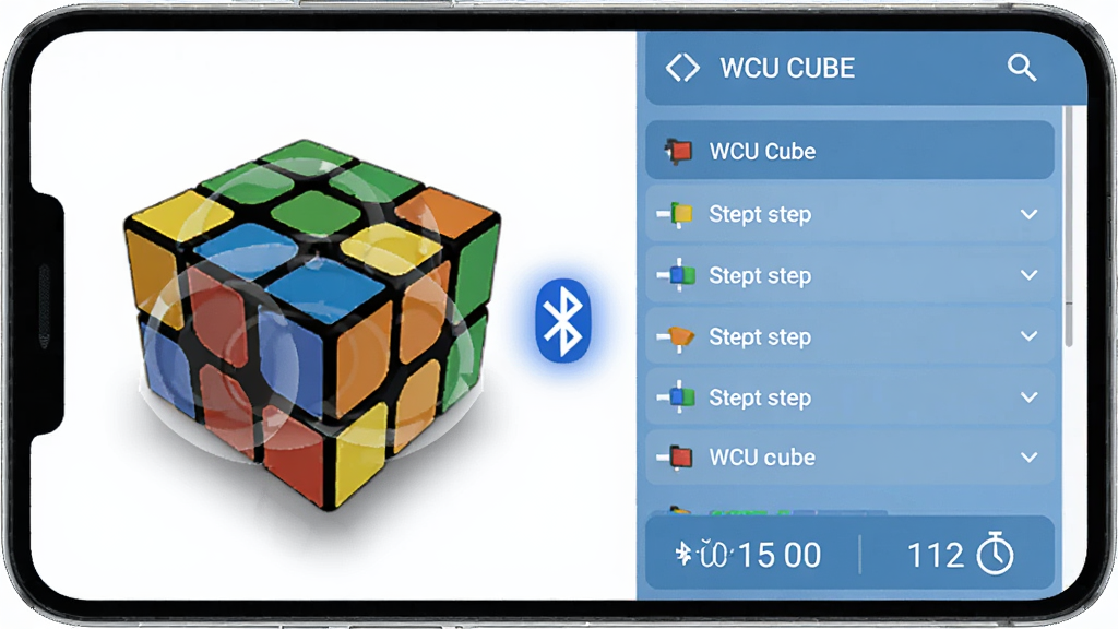 һ����׿�ֻ�������ʾWCU CUBEӦ�ý��棬���Ϊ3Dħ��ʵʱģ�ͣ��Ҳ�Ϊת�������б����ʱ���ݣ�������������������ͼ����˸�����岼�����ҷ��������Ϊ��ˬ��ƽ��UI��ϸ�ڰ���ħ��ģ�ʹ�����΢��Ӱ�ͷ��⣬�����������ɾ��޶���Ԫ��