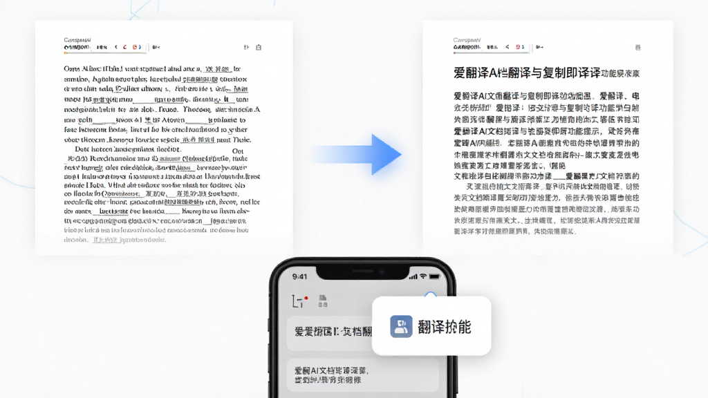 ������AI�ĵ������븴�Ƽ��빦��չʾͼ���������Ϊһ��Ӣ���ĵ����Ҳ�Ϊ��Ӧ�����ķ����ĵ����м��м�ͷ���ӱ�ʾ������̣��·�չʾ�ֻ���Ļ�ϸ������ֺ��Զ������������ݵĳ����������������࣬�Ű����������ʸ��壬�ɾ��޶���Ԫ��