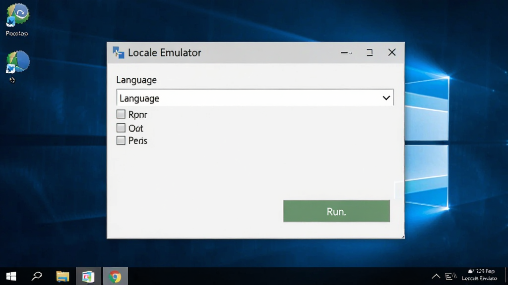 һ��չʾ Locale Emulator ����������ĸ���ͼƬ�������������������ڣ����ڱ���������ʾ Locale Emulator �����������������ѡ�������������а�ť������Ϊ���� Windows ���棬���ɾ����񣬻����������޶���Ԫ��