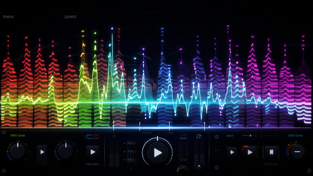Ƶ�׿��ӻ�Ч��չʾͼ������Ϊ�׵�DJ�����������Ķ�̬Ƶ�׽��棬����ȫ��չʾ��ɫ�������Ű����Ӿ����Ϊ�������Ϊ�޺��Ųʷ磬ϸ�ڰ�����������״������ɫ���������ʸ��壬�ɾ����޶���Ԫ��