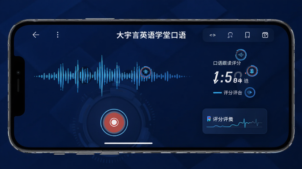 ������Ӣ��ѧ�ÿ����������ҳ�棬������һ���ֻ�����չʾ����Ļ�ڳ��������������������֣��Ա��з�����ע�㣬����Ϊ����ɫ�����Ƽ��У�ϸ����ͻ��¼����ť�����ַ������򣬻����������ɾ����޶���Ԫ��