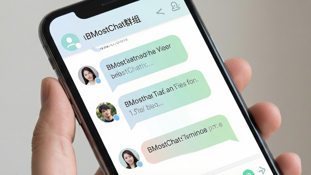 �ֻ���ĻչʾBMostChatȺ��������棬����û�ͷ����������Ϣ�����ԣ�Ⱥ������ʾΪ
