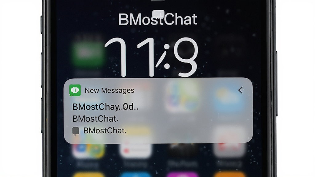 �ֻ�����������ʾBMostChat����Ϣ֪ͨ������֪ͨ���������ɼ�����Ļ�Ϸ���