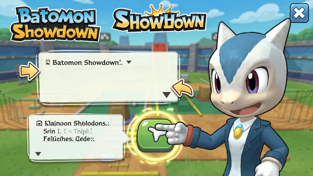 һ��Batomon Showdown���ֽ̳̽���������ֻ���ͼ���廭������չʾ��Ϸ����Ա��ɫ����ָ����Ļ�ϵĲ�����ť��������ѵ�����������������С�Batomon Showdown���������ͷָ�������Ϊ��ͨ��ѧ���ϸ�ڰ����Ի����������Ȧ�����������ɾ�