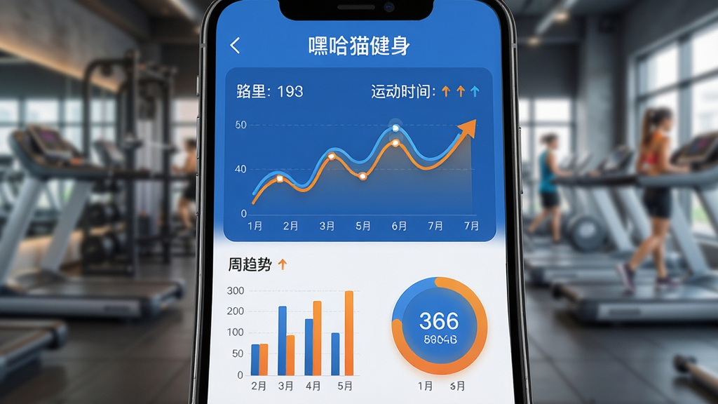 �������ֻ���Ļ��д����ʾ���ٹ�è������APP������ͳ��ҳ�棬��������ͼ����״ͼ�ͻ��ν���ͼ������Ϊ��Ļռ�ݻ�����Ҫλ�ã�����Ϊģ���Ľ������������Ű�������ͼ����ϢһĿ��Ȼ�����Ϊ���ݿ��ӻ����ɫ������ɫ�ͳ�ɫΪ����ϸ�ڰ�����·����ֵ���˶�ʱ���������Ƽ�ͷ�����ʸ��壬����ɾ����޶���Ԫ�ء�