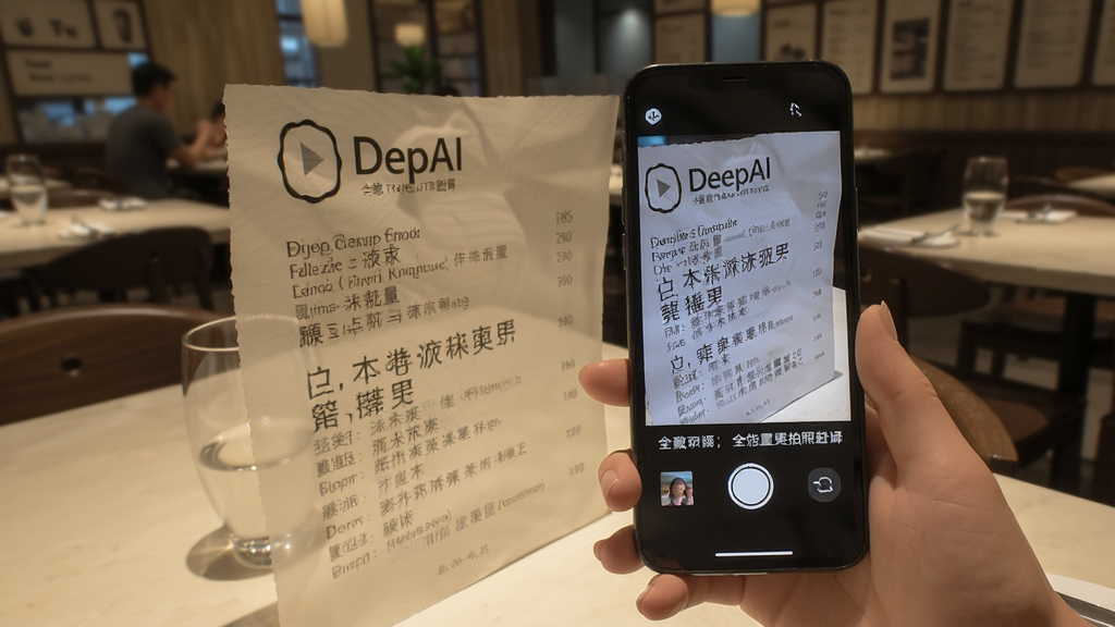 һ��չʾDeepAIȫ�ܷ������շ��빦�ܵ�ͼƬ��������һֻ�������ֻ�����Ӣ�Ĳ˵����գ��ֻ���Ļ��ʵʱ��ʾ���ķ�����������Ϊ�������������дʵ��ϸ�����������ʸ��壬�ɾ��޶���Ԫ��