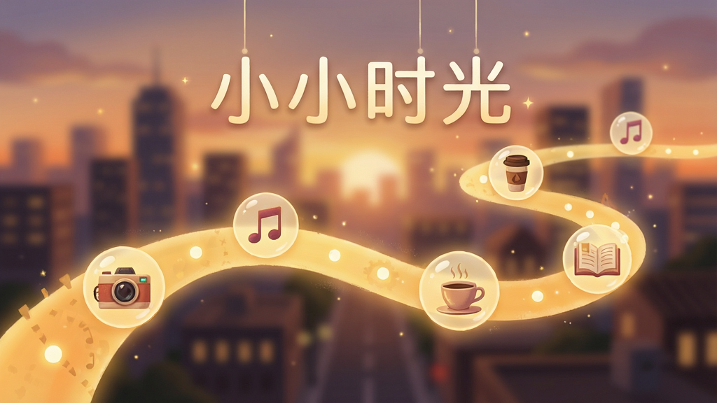 һ����ʱ����Ϊ����Ĳ廭������������һ�����ѵ�ů��ɫ���������Ϸֲ��Ŷ��Բ�νڵ㣬ÿ���ڵ���չʾ��ͬ�������ͼ�꣬����������������ȱ����鱾������Ϸ������š�ССʱ�⡱�ĸ��֣��������黯�ĳ��лƻ辰ɫ�������ܰ�λã�ϸ�ھ��£����ʸ��壬�ɾ��޶���Ԫ��