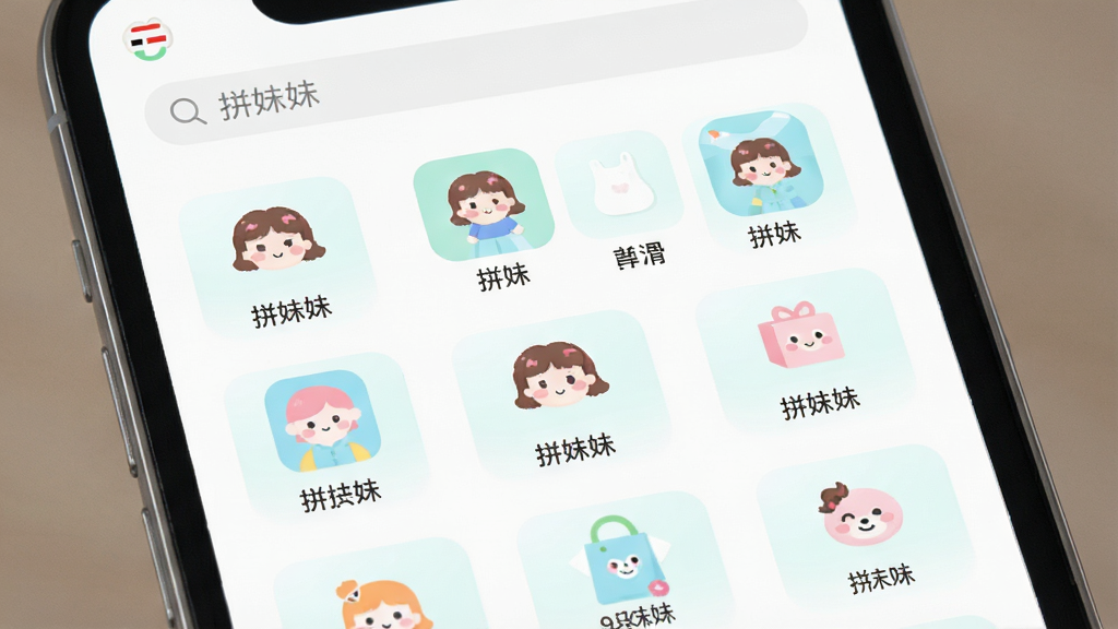 ƴ������Ʒ����ҳ�棬����Ϊ�ֻ�Ӧ�ý��棬��Ļ����ʾ�����Ʒ����ͼ�����񣬲���Ϊ�����������У��Ű����룬���Ϊ����ǳɫϵ��ϸ�ڰ�������ͼ�ꡢ�����������֡����������򣬻�������������ɾ����޶���Ԫ�أ���Ļ��������ʾ��ƴ���á�