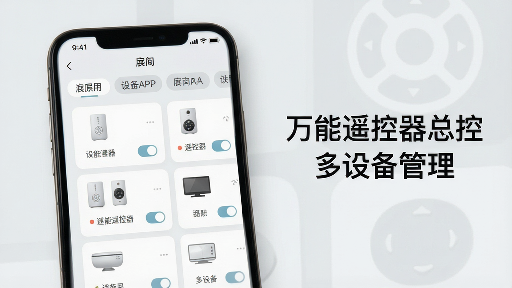 һ��չʾ����ң�����ܿ�APP���豸���������ͼƬ���������ֻ���Ļ��ʾ��������ǩ���豸��Ƭ������Ϊ��������ѡ����·��豸�����Ű����������Ϊ���¾Ӽҷ磬ϸ����ÿ���豸��Ƭ�ж�Ӧ�ҵ�ͼ��Ϳ��ذ�ť������Ϊǳ��ɫ�������������ɾ��޶���Ԫ�أ����������ֱ�ע������ң�����ܿ� ���豸������