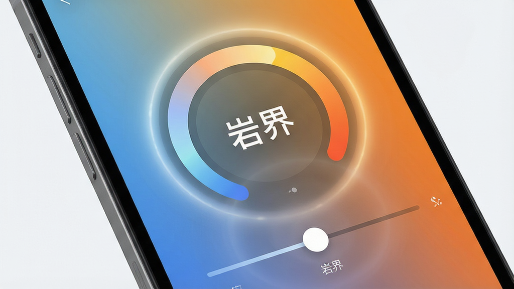 һ��չʾ�ҽ�App����ɫ�µ��ڹ��ܵĽ����ͼ����������Ϊ�ֻ���Ļ��д����Ļ����ʾɫ�µ���Բ�̺ͻ���ؼ�������������ɫ���䵽ů��ɫ������ɫ�±仯������������