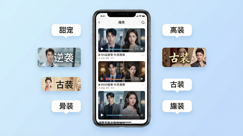 �̾翴���ȫ����������ȫ��չʾ����������Ϊ�ֻ���Ļ���沼�֣���Ļ����ʾ�̾粥���б����Ƽ����棬�������������Ů����������Χ���ƶ���̾�����ǩ����衢��Ϯ����װ������Ϊ��͵�ǳ�����䣬���Ϊ�ִ���ƽ��UI��ƣ�ϸ�ڰ��������Ĳ��Ű�ť�ͽ����������ʸ��壬�ɾ��޶���Ԫ�ء�