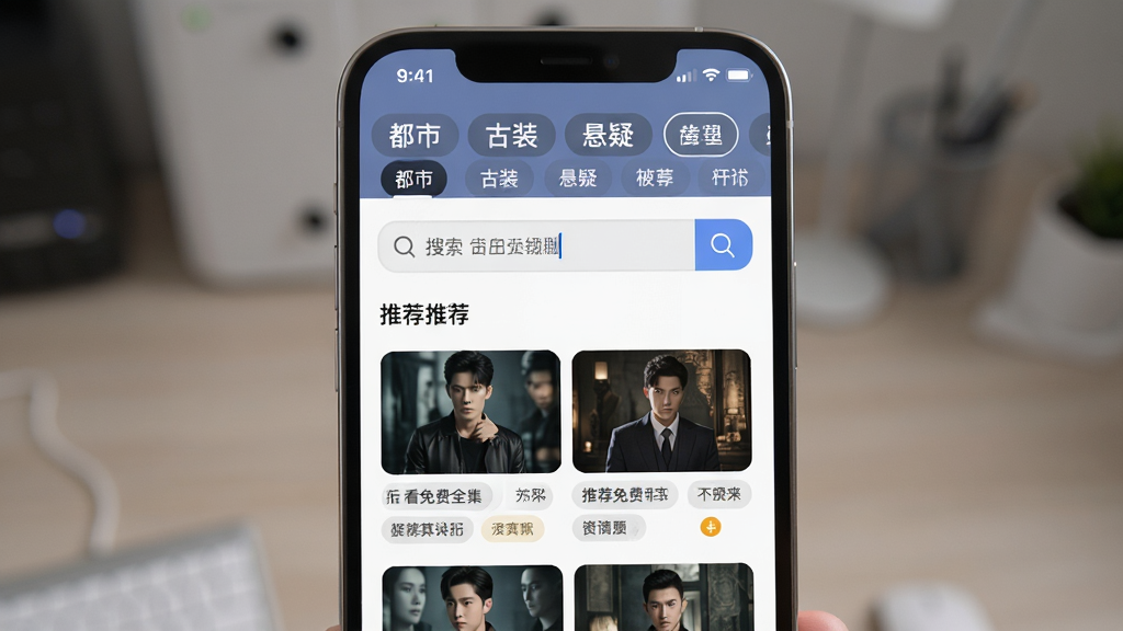 �̾翴���ȫ�������Ƽ����������棬����Ϊ�ֻ���Ļ��ʾ����������״̬���·�չʾ��������б����Ƽ���ǩ����Ļ�ϰ벿��Ϊ����ɸѡ�����������С���װ�����ɵ�ѡ����Ϊ�ִ�����������ƣ�ϸ�ڰ�������������ͼ����Ƽ��㷨��ʶ�����ʸ��壬�ɾ��޶���Ԫ�ء�