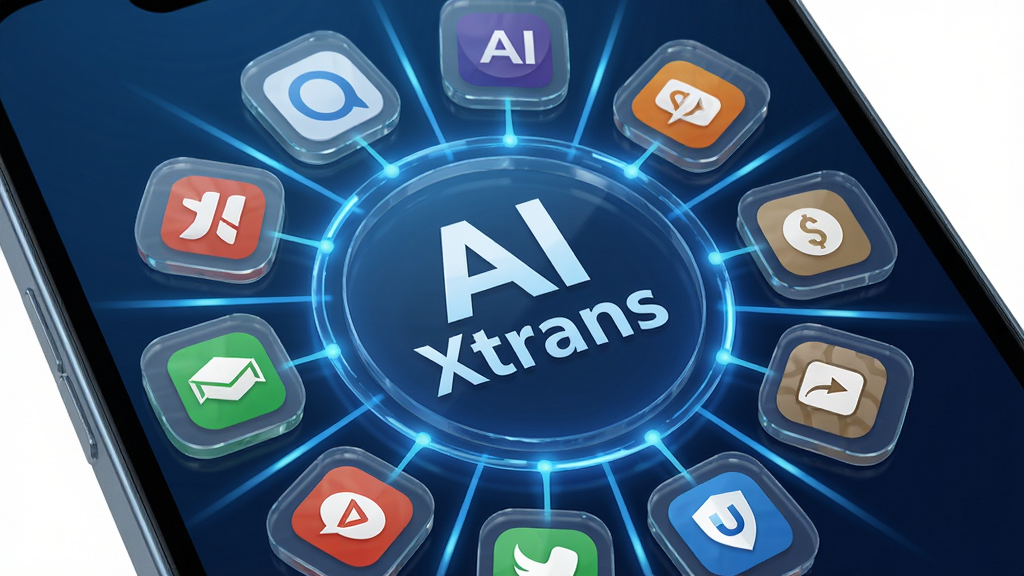 AI Xtrans ����ʶ����չʾ������Ϊ�ֻ���Ļ��д����Ļ����ʾ��������ͼ�껷���ڡ�AI Xtrans����־��Χ�����ֳ�Բ�η���״���Ű�ͻ�������������ƣ����Ϊ�Ƽ�������ϸ�ڰ��������������͸�������ʸУ����ʸ��壬�ɾ����޶���Ԫ��