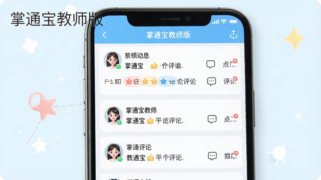 һ��չʾ��ͨ����ʦ��༶Ȧ�������ܵ�ͼƬ���������ֻ���Ļ��ʾ�༶��̬��Ϣ��������Ϊ���¹����б���������»��ã�ϸ�ڰ�������ͼ�ꡢ�������ݺ��û�ͷ�񣬻����������ɾ��޶���Ԫ�أ������д��С���ͨ����ʦ�桱����
