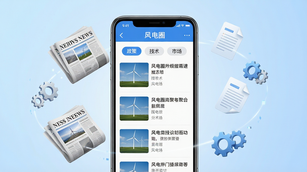 ���Ȧ��Ѷ�ۺϹ���չʾ������������һ���ֻ�����Ļ��ʾ���ȦAPP����Ѷ�б�ҳ�棬ÿ����Ѷ��������ͼ�ͱ��⣬ҳ�涥���з����ǩ�硰���ߡ������������г������ֻ���Χ������Ư�������ű�ֽ���ĵ��ͳ���ͼ�꣬������Ϣ�ۺϡ�����Ϊǳ��ɫ���䣬�����������ϸ�����������ʸ��壬�޶���Ԫ�ء�