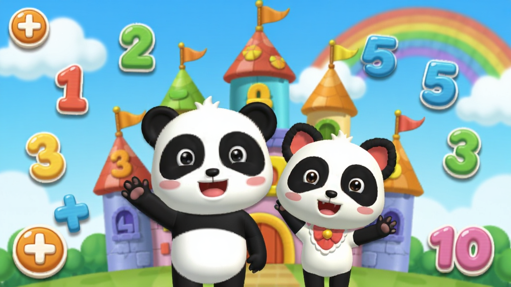 ������ʿ��ѧ���������棬���������ǿɰ�����è����������ڲ�ɫ���ֳǱ�ǰ���֣���ΧƯ��������1��10�ͼӼ����ţ�������������ƺͲʺ磬���ֲ������ĶԳƹ�ͼ���Ű��������������Ϊ��ͨ3D��ͯ�廭��ϸ�ڰ���Բ��İ�ť����͵���Ӱ��������ɫ�ʣ����ʸ��壬�ɾ����޶���Ԫ��