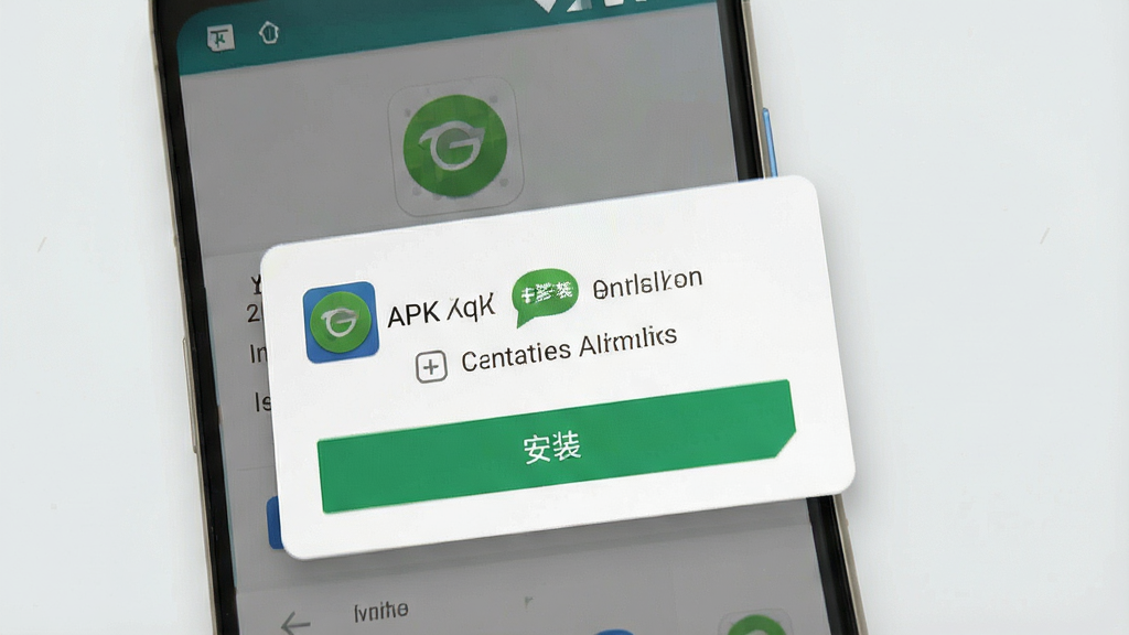 һ�Ű�׿�ֻ���װAPK�ļ��Ĳ���ʾ��ͼ������չʾ�ֻ���Ļ�ϵİ�װȷ�ϵ���������Ϊǳ��ɫ������Ԫ������������