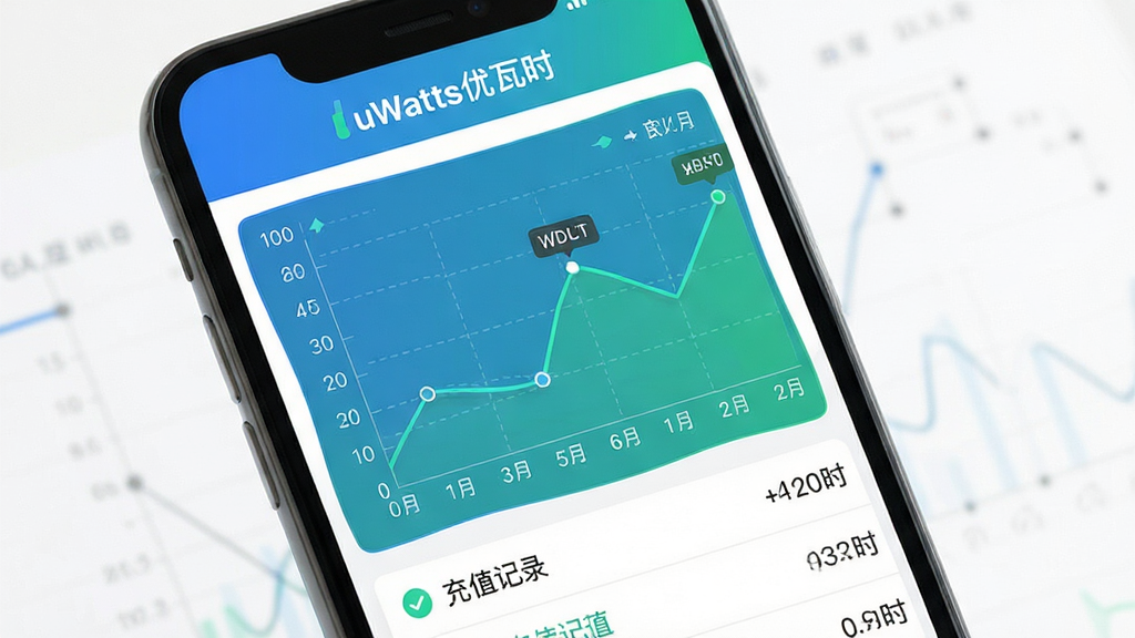 ����Ϊ�ֻ���ĻչʾuWatts����ʱ���õ��¼ͳ��ͼ��������Ϊ�������������в�����ͼչʾ�õ����ơ��ײ�Ϊ��ֵ��¼�б����Ű����������Ϊ���ݿ��ӻ���ƽ��ƣ�ϸ�ڰ�����uWatts����ʱ�����ֱ�ʶ��������ɫ�����������ᣬ���ʸ���ɾ��޶���Ԫ��