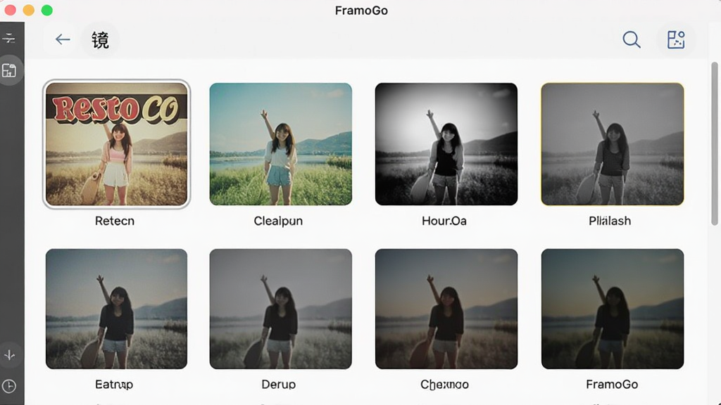 FramoGo �����е��˾�ѡ�������д��չʾ��ͬ�����˾�����ͼ���縴�š����¡��ڰ׵ȣ����沼�����룬ɫ�ʷḻ�����������ң�����Լʱ�У������������ɾ��޶���Ԫ�ء�