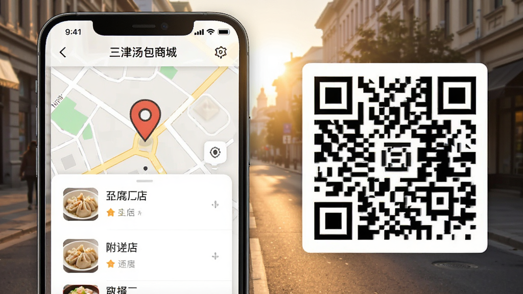 һ��չʾ�ֻ�APP�����������̳ǡ��ŵ����Ṧ�ܵĽ����ͼ����������ʾ��ͼ��λͼ��͸����ŵ��б����Ա���һ����Ŀ��ȡ�Ͷ�ά�룬�������峿�������ڽֵ��ϵĳ���������Լ���񣬻����������޶���Ԫ��