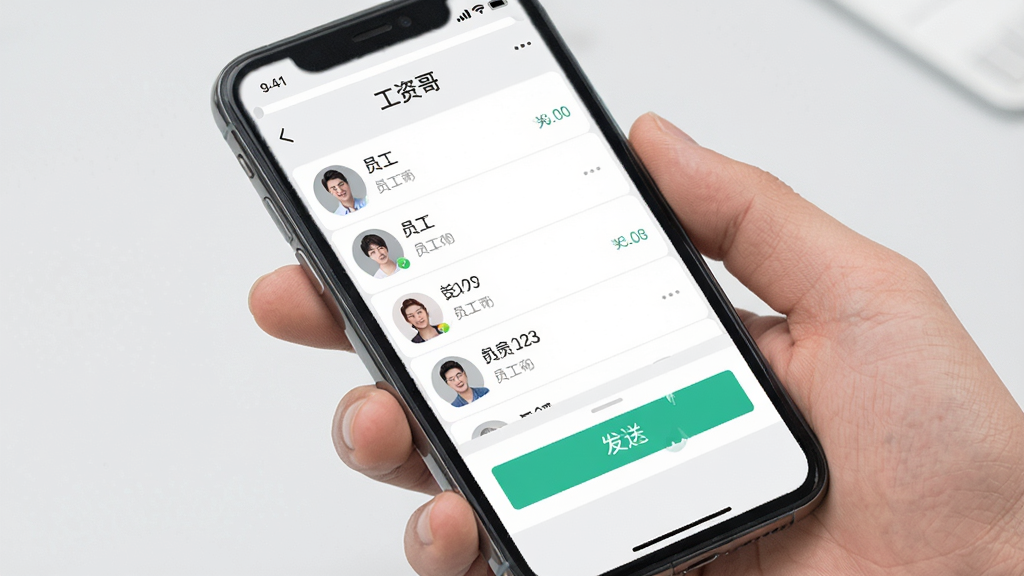 ���ʸ繤����Ⱥ�����棬�ֻ���Ļ��ʾ�����ʸ硱APP�ķ���ҳ�棬��Ա���б��ͷ��Ͱ�ť������Ϊ����ɫ������࣬ϸ�����������ʸɾ����޶���Ԫ��